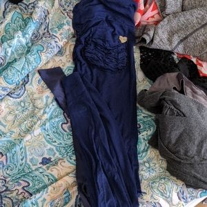 Blue cute booty scrunch leggings